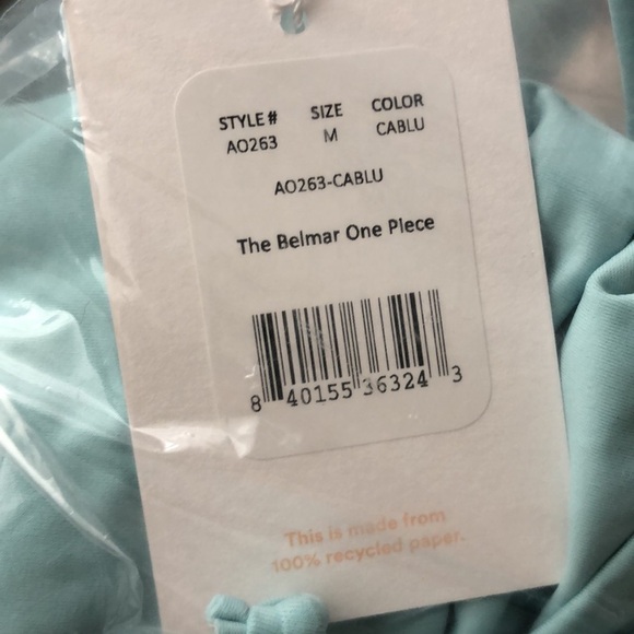 Andie Swim The Belmar One Piece Swimsuit Cabana Blue NWT M - Picture 7 of 7